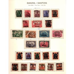 1920-1939 - Danzig - Velfyldt samling - Frimærke - Stemplet.